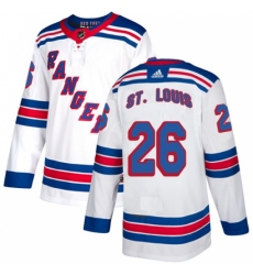 Men's Reebok New York Rangers #26 Martin St. Louis Authentic White Away NHL Jersey