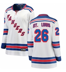 Women's New York Rangers #26 Martin St. Louis Fanatics Branded White Away Breakaway NHL Jersey