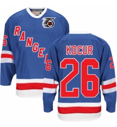 Men's CCM New York Rangers #26 Joe Kocur Authentic Royal Blue 75TH Throwback NHL Jersey Men's CCM New York Rangers #26 Joe Kocur Authentic Royal Blue 75TH Throwback NHL Jersey