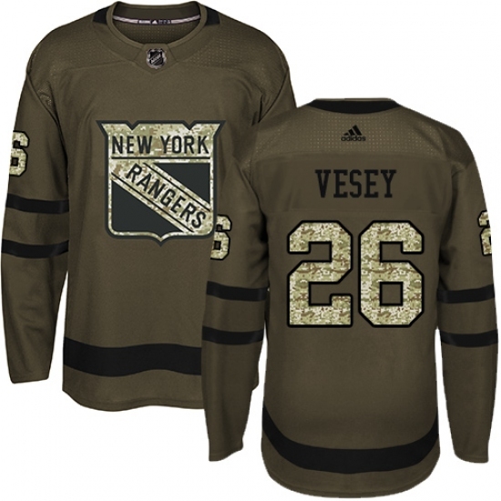 Youth Adidas New York Rangers #26 Jimmy Vesey Authentic Green Salute to Service NHL Jersey Youth Adidas New York Rangers #26 Jimmy Vesey Authentic Green Salute to Service NHL Jersey