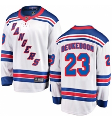 Men's New York Rangers #23 Jeff Beukeboom Fanatics Branded White Away Breakaway NHL Jersey
