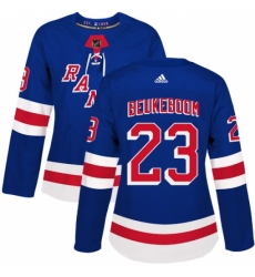 Women's Adidas New York Rangers #23 Jeff Beukeboom Premier Royal Blue Home NHL Jersey