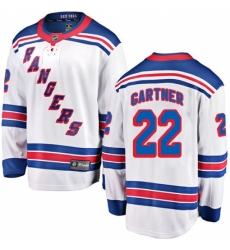 Youth New York Rangers #22 Mike Gartner Fanatics Branded White Away Breakaway NHL Jersey