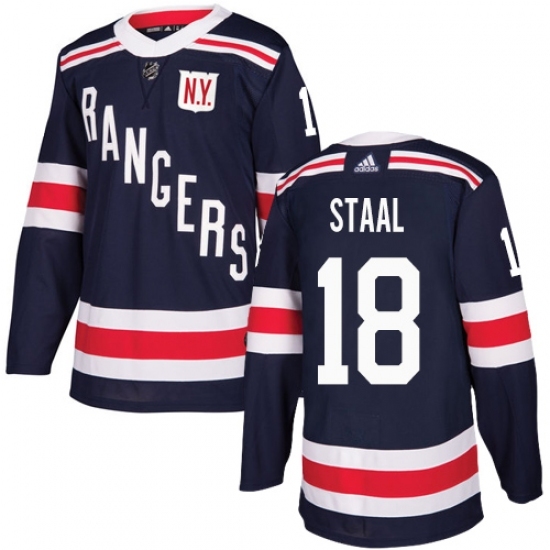 Men's Adidas New York Rangers #18 Marc Staal Authentic Navy Blue 2018 Winter Classic NHL Jersey Men's Adidas New York Rangers #18 Marc Staal Authentic Navy Blue 2018 Winter Classic NHL Jersey