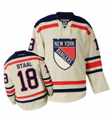 Men's Reebok New York Rangers #18 Marc Staal Authentic Cream 2012 Winter Classic NHL Jersey