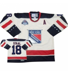 Men's Reebok New York Rangers #18 Marc Staal Authentic White 2012 Winter Classic NHL Jersey