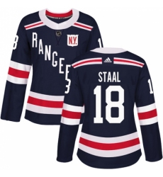 Women's Adidas New York Rangers #18 Marc Staal Authentic Navy Blue 2018 Winter Classic NHL Jersey