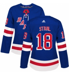Women's Adidas New York Rangers #18 Marc Staal Premier Royal Blue Home NHL Jersey