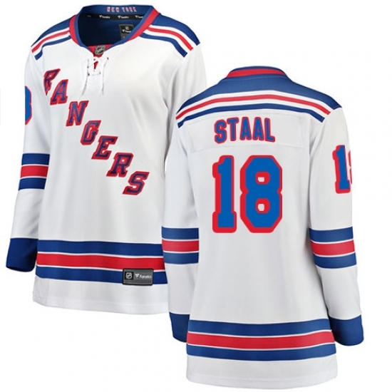 Women's New York Rangers #18 Marc Staal Fanatics Branded White Away Breakaway NHL Jersey Women's New York Rangers #18 Marc Staal Fanatics Branded White Away Breakaway NHL Jersey