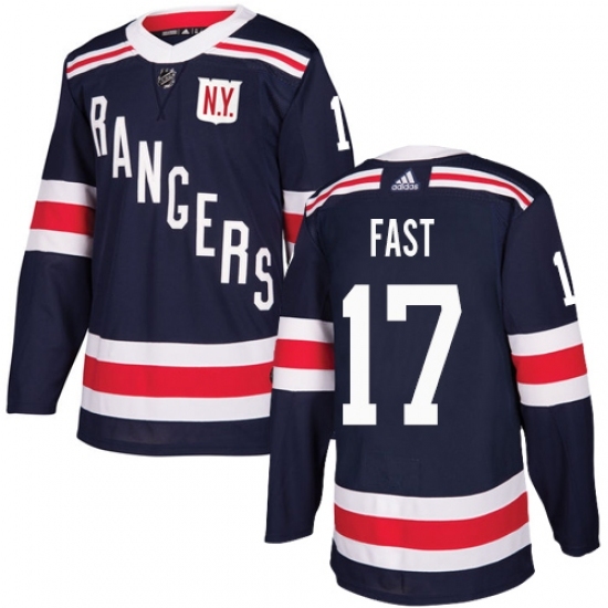 Men's Adidas New York Rangers #17 Jesper Fast Authentic Navy Blue 2018 Winter Classic NHL Jersey Men's Adidas New York Rangers #17 Jesper Fast Authentic Navy Blue 2018 Winter Classic NHL Jersey