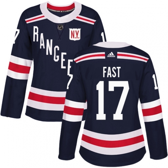 Women's Adidas New York Rangers #17 Jesper Fast Authentic Navy Blue 2018 Winter Classic NHL Jersey Women's Adidas New York Rangers #17 Jesper Fast Authentic Navy Blue 2018 Winter Classic NHL Jersey