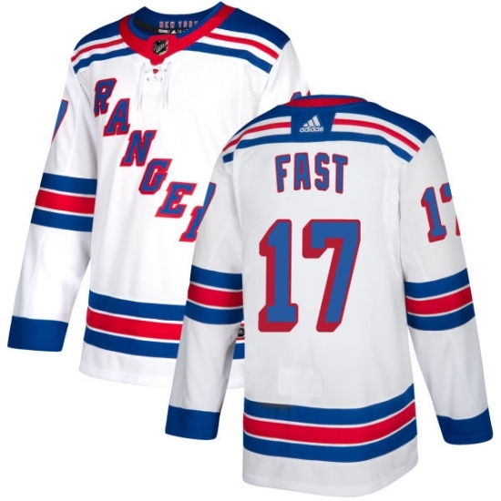 Youth Adidas New York Rangers #17 Jesper Fast Authentic White Away NHL Jersey Youth Adidas New York Rangers #17 Jesper Fast Authentic White Away NHL Jersey