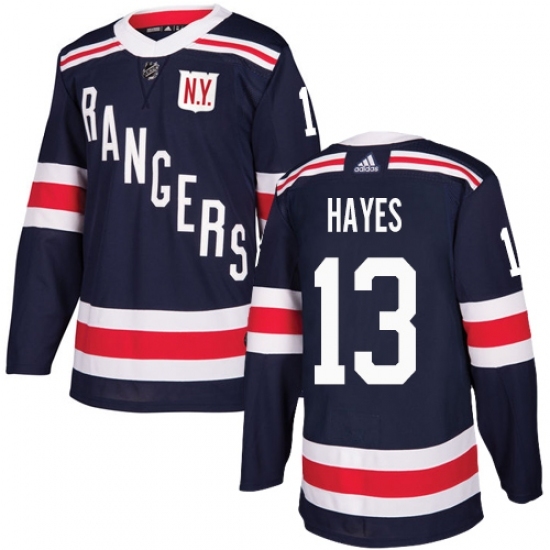 Men's Adidas New York Rangers #13 Kevin Hayes Authentic Navy Blue 2018 Winter Classic NHL Jersey Men's Adidas New York Rangers #13 Kevin Hayes Authentic Navy Blue 2018 Winter Classic NHL Jersey