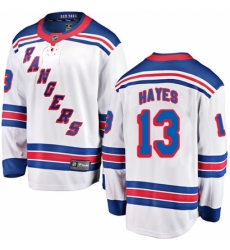 Men's New York Rangers #13 Kevin Hayes Fanatics Branded White Away Breakaway NHL Jersey