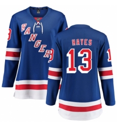 Women's New York Rangers #13 Kevin Hayes Fanatics Branded Royal Blue Home Breakaway NHL Jersey