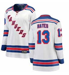 Women's New York Rangers #13 Kevin Hayes Fanatics Branded White Away Breakaway NHL Jersey