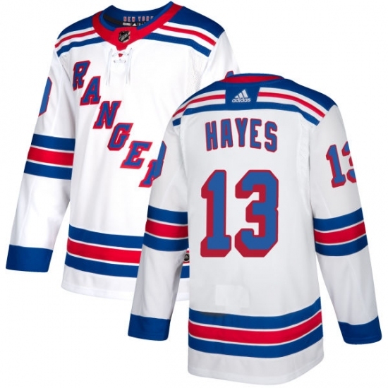 Women's Reebok New York Rangers #13 Kevin Hayes Authentic White Away NHL Jersey Women's Reebok New York Rangers #13 Kevin Hayes Authentic White Away NHL Jersey