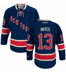 Youth Reebok New York Rangers #13 Kevin Hayes Authentic Navy Blue Third NHL Jersey