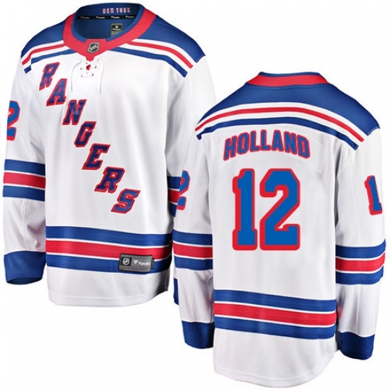 Men's New York Rangers #12 Peter Holland Fanatics Branded White Away Breakaway NHL Jersey Men's New York Rangers #12 Peter Holland Fanatics Branded White Away Breakaway NHL Jersey