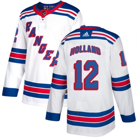 Youth Adidas New York Rangers #12 Peter Holland Authentic White Away NHL Jersey Youth Adidas New York Rangers #12 Peter Holland Authentic White Away NHL Jersey
