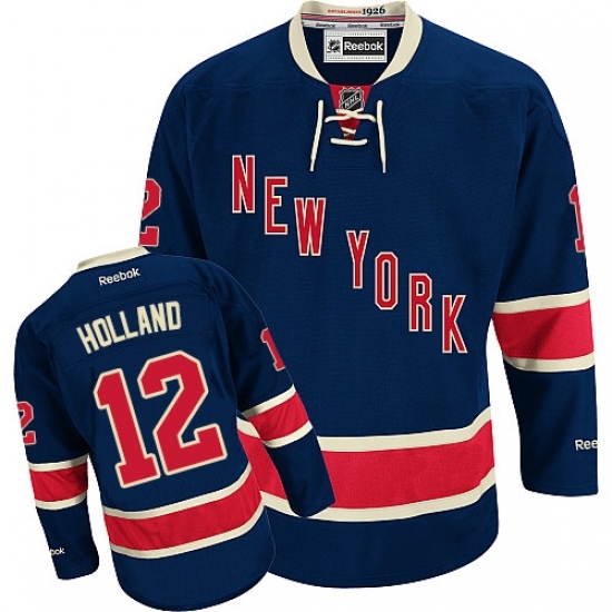 Youth Reebok New York Rangers #12 Peter Holland Authentic Navy Blue Third NHL Jersey Youth Reebok New York Rangers #12 Peter Holland Authentic Navy Blue Third NHL Jersey