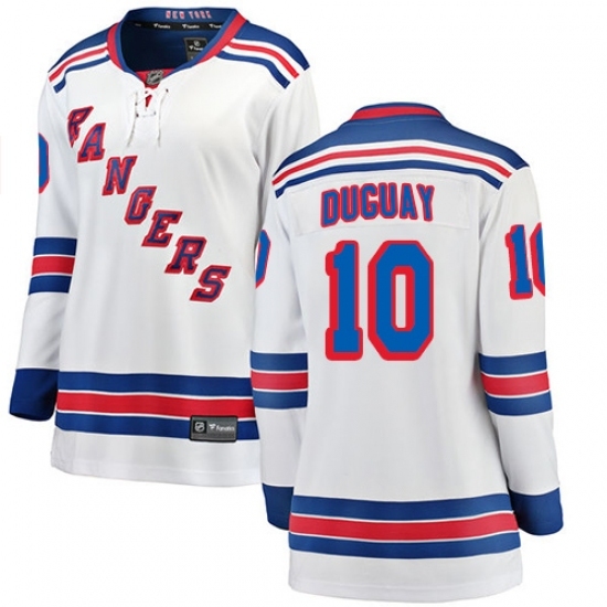 Women's New York Rangers #10 Ron Duguay Fanatics Branded White Away Breakaway NHL Jersey Women's New York Rangers #10 Ron Duguay Fanatics Branded White Away Breakaway NHL Jersey