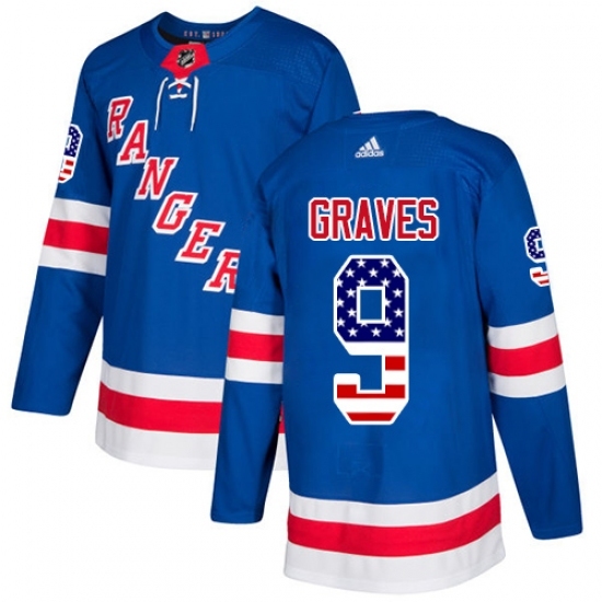 Youth Adidas New York Rangers #9 Adam Graves Authentic Royal Blue USA Flag Fashion NHL Jersey Youth Adidas New York Rangers #9 Adam Graves Authentic Royal Blue USA Flag Fashion NHL Jersey