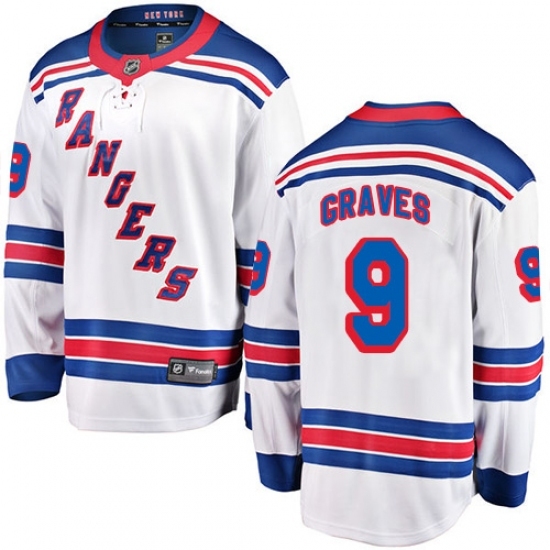 Youth New York Rangers #9 Adam Graves Fanatics Branded White Away Breakaway NHL Jersey Youth New York Rangers #9 Adam Graves Fanatics Branded White Away Breakaway NHL Jersey