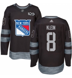 Men's Adidas New York Rangers #8 Kevin Klein Premier Black 1917-2017 100th Anniversary NHL Jersey