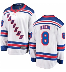 Men's New York Rangers #8 Kevin Klein Fanatics Branded White Away Breakaway NHL Jersey