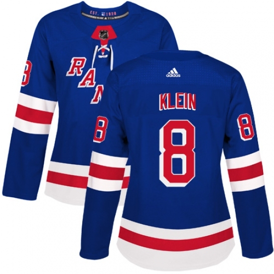 Women's Adidas New York Rangers #8 Kevin Klein Authentic Royal Blue Home NHL Jersey Women's Adidas New York Rangers #8 Kevin Klein Authentic Royal Blue Home NHL Jersey