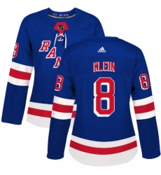 Women's Adidas New York Rangers #8 Kevin Klein Premier Royal Blue Home NHL Jersey