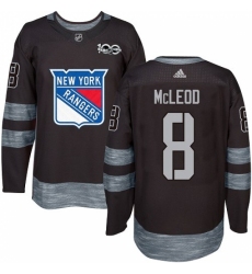 Men's Adidas New York Rangers #8 Cody McLeod Premier Black 1917-2017 100th Anniversary NHL Jersey