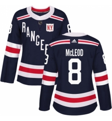 Women's Adidas New York Rangers #8 Cody McLeod Authentic Navy Blue 2018 Winter Classic NHL Jersey