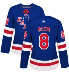 Women's Adidas New York Rangers #8 Cody McLeod Authentic Royal Blue Home NHL Jersey