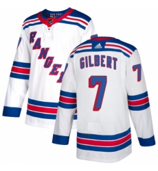 Men's Reebok New York Rangers #7 Rod Gilbert Authentic White Away NHL Jersey