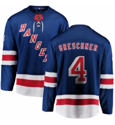 Men's New York Rangers #4 Ron Greschner Fanatics Branded Royal Blue Home Breakaway NHL Jersey