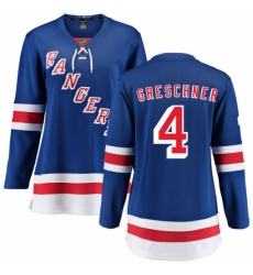 Women's New York Rangers #4 Ron Greschner Fanatics Branded Royal Blue Home Breakaway NHL Jersey