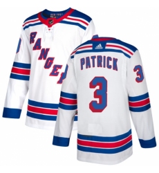 Women's Reebok New York Rangers #3 James Patrick Authentic White Away NHL Jersey