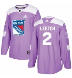 Men's Adidas New York Rangers #2 Brian Leetch Authentic Purple Fights Cancer Practice NHL Jersey Men's Adidas New York Rangers #2 Brian Leetch Authentic Purple Fights Cancer Practice NHL Jersey
