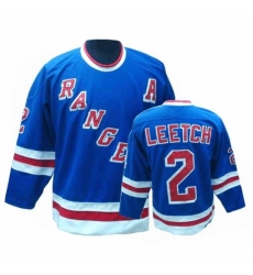 Men's CCM New York Rangers #2 Brian Leetch Premier Royal Blue Throwback NHL Jersey