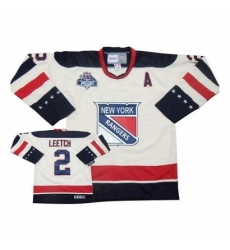 Men's Reebok New York Rangers #2 Brian Leetch Authentic White 2012 Winter Classic NHL Jersey
