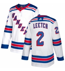 Youth Reebok New York Rangers #2 Brian Leetch Authentic White Away NHL Jersey