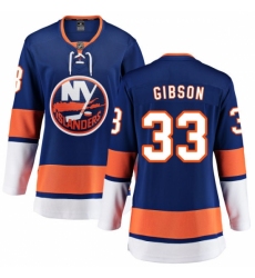 Women's New York Islanders #33 Christopher Gibson Fanatics Branded Royal Blue Home Breakaway NHL Jersey