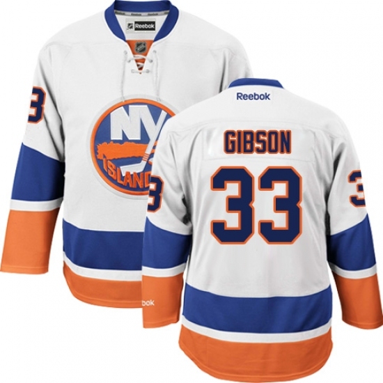 Women's Reebok New York Islanders #33 Christopher Gibson Authentic White Away NHL Jersey Women's Reebok New York Islanders #33 Christopher Gibson Authentic White Away NHL Jersey