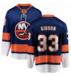 Youth New York Islanders #33 Christopher Gibson Fanatics Branded Royal Blue Home Breakaway NHL Jersey