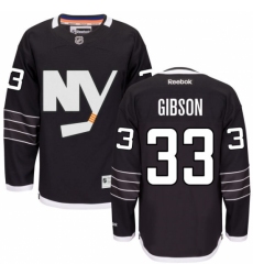 Youth Reebok New York Islanders #33 Christopher Gibson Authentic Black Third NHL Jersey