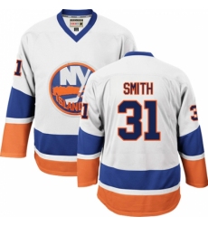 Men's CCM New York Islanders #31 Billy Smith Authentic White Throwback NHL Jersey Men's CCM New York Islanders #31 Billy Smith Authentic White Throwback NHL Jersey