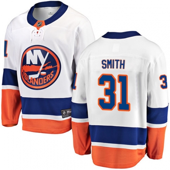 Men's New York Islanders #31 Billy Smith Fanatics Branded White Away Breakaway NHL Jersey Men's New York Islanders #31 Billy Smith Fanatics Branded White Away Breakaway NHL Jersey