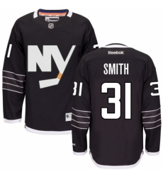 Women's Reebok New York Islanders #31 Billy Smith Authentic Black Third NHL Jersey
